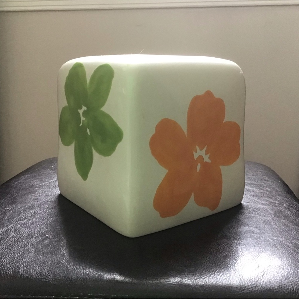 2/ $18 
VTG Ceramic Tissue Box, Holds Cube Boxes